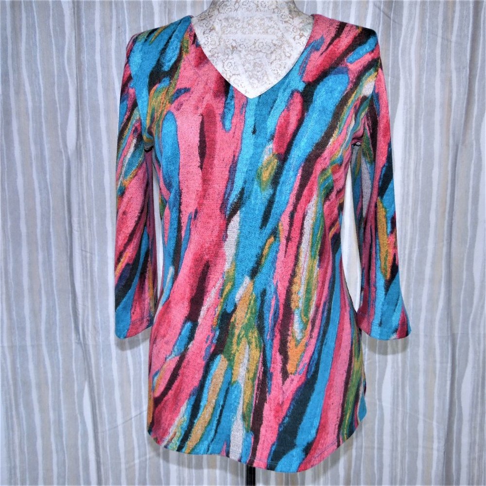 Bamboo Traders Colorful Tunic Sweater